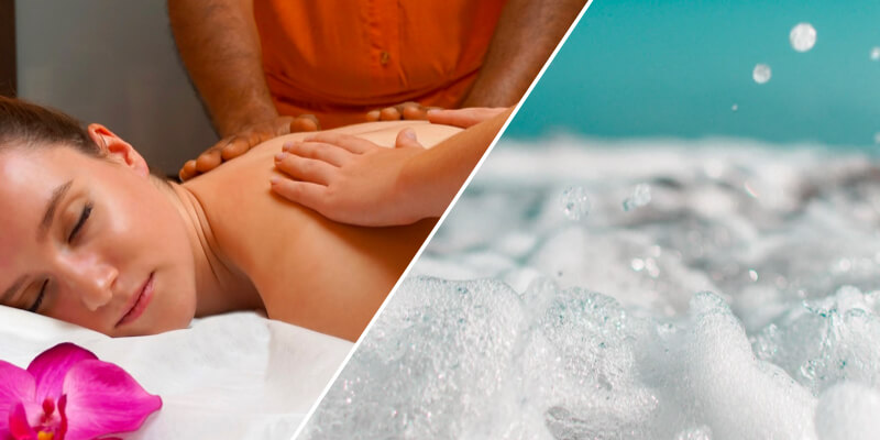 Four-hand massage and hydromassage Four-hand massage and hydromassage