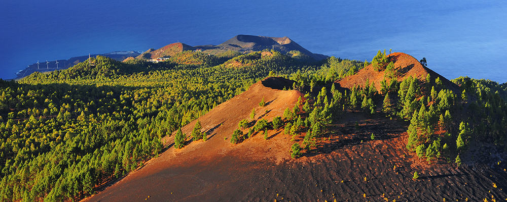 Vista panorámica de un monte en Canarias