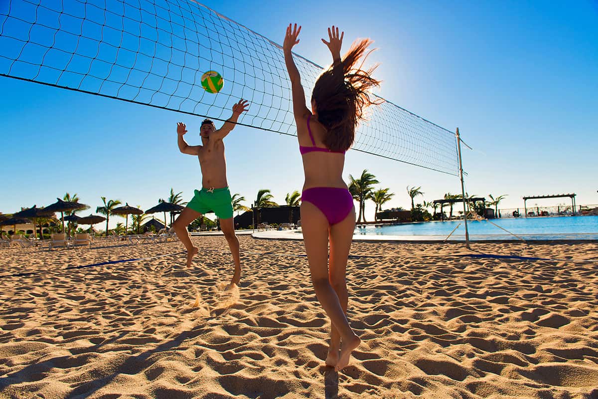 Beach volleyball court